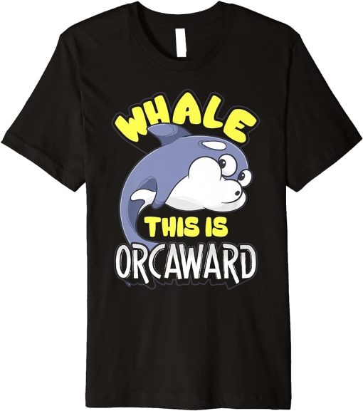 women men apparel: Funny animals design orca whale Premium T-Shirt