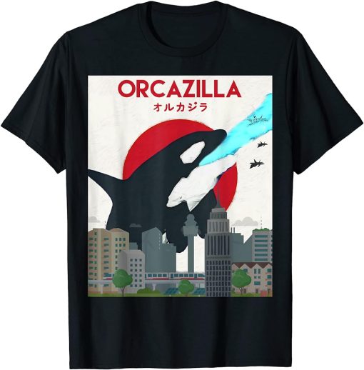 Funny Orcazilla Killer Whale Shirt Gift for Orca Lovers T-Shirt