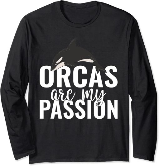 Orcas are my Passion Orca Whale Long Sleeve T-Shirt