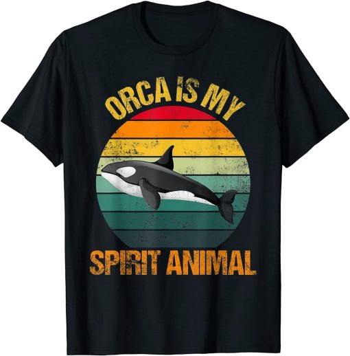 orca is my spirit animal orca Lover Retro Vintage T-Shirt