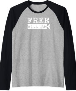 Free William Funny Whale Movie Raglan Baseball Tee